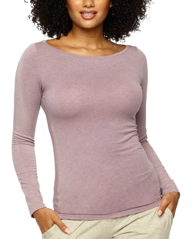 Shop Felina Naturally Soft Lounge Top In Lavender