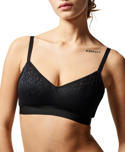 Shop Chantelle Norah Supportive Wirefree Bra In Black