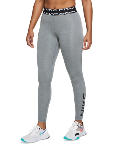 Shop Nike Pro Women's Grx Dri-fit Full Leggings In Smoke Grey/htr/black/(black)