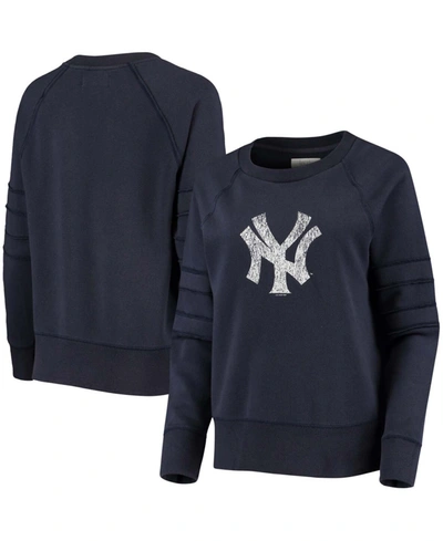 Shop Touché Women's Navy New York Yankees Bases Loaded Scoop Neck Sweatshirt