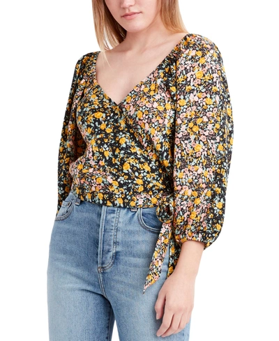 Shop Bcbgeneration Printed Wrap Top In Garden Parade