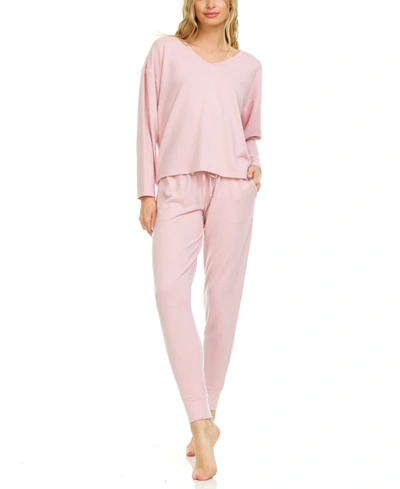Shop Flora Nikrooz Collection Women's Trina Lounge Pajama Set, 2 Piece In Pink