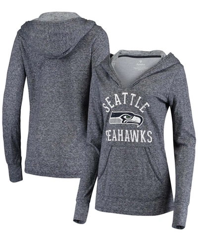 Fanatics Women's College Navy Seattle Seahawks Doubleface Slub Pullover Hoodie In Navy