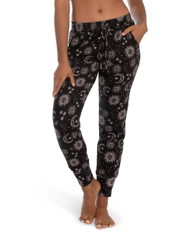 Shop Midnight Bakery Women's Whistler Moon And Stars Hacci Pant In Black