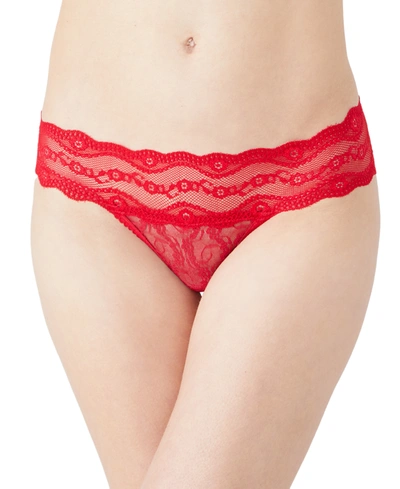 Shop B.tempt'd By Wacoal Lace Kiss Bikini Underwear 978182 In Crimson Red