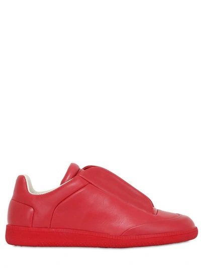 Shop Maison Margiela Future Soft Leather Sneakers, Red