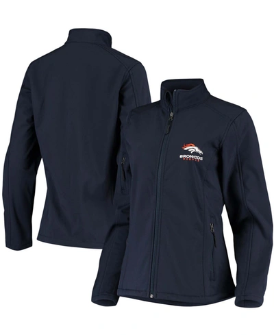 Shop Dunbrooke Women's Navy Denver Broncos Full-zip Sonoma Softshell Jacket