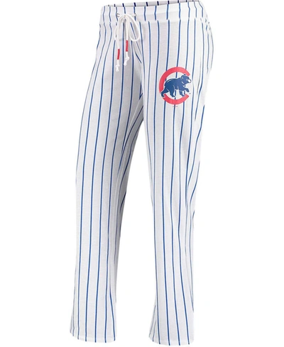 Shop Concepts Sport Women's White Chicago Cubs Vigor Pinstripe Sleep Pant