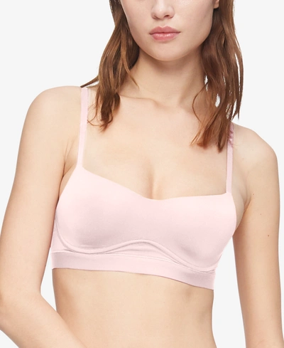 Shop Calvin Klein Women's Perfectly Fit Flex Lightly Lined Bralette In Nymphs Thigh