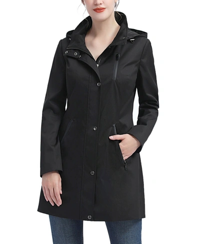 Shop Kimi & Kai Women's Molly Water Resistant Hooded Anorak Jacket In Black
