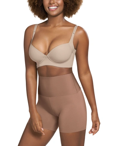 Shop Leonisa Women's Stay-in-place Seamless Slip Shorts In Brown
