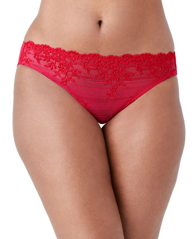 Shop Wacoal Embrace Lace Bikini Underwear 64391 In Persian Red