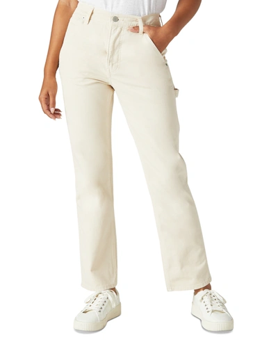 Shop Lucky Brand Women's Straight-leg Carpenter Jeans In Whitecap Gray