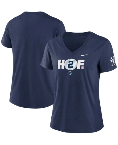 Shop Nike Women's Derek Jeter Navy New York Yankees Hof2 Tri-blend V-neck T-shirt