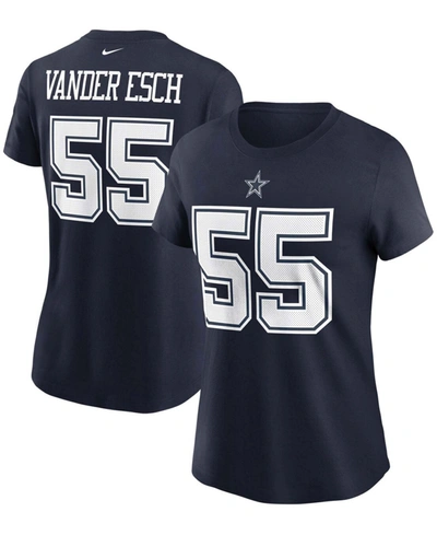 Nike Women's Leighton Vander Esch Navy Dallas Cowboys Name And Number T-shirt In Navy
