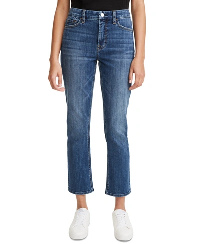 Shop Jen7 Straight-leg Ankle Jeans In Wisteria