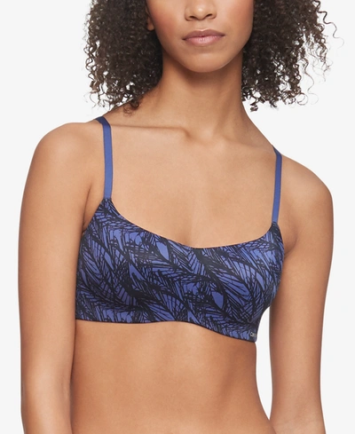 Calvin Klein Women's Liquid Touch Lightly Lined Perfect Coverage Bra Qf4082  In Sway Printsoft Grape