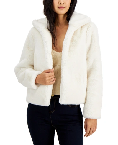 Shop Inc International Concepts Women's Faux-fur Jacket, Created For Macy's In Washed White