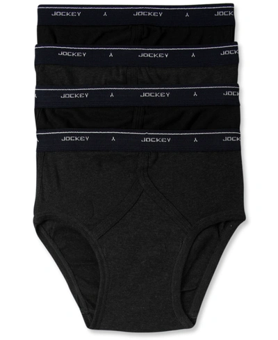 Jockey Men's 4-pack Classic Low-rise Briefs In Black
