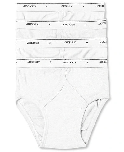 Shop Jockey Men's Classic Low-rise Briefs, Pack Of 4 In White