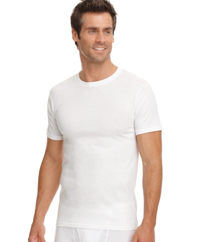Shop Jockey Men's Tagless 3-pack Crew Neck Undershirts + 1 Bonus Shirt, Created For Macy's In White