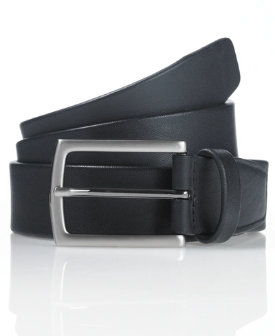 Shop Perry Ellis Portfolio Men's Leather Casual Belt In Black