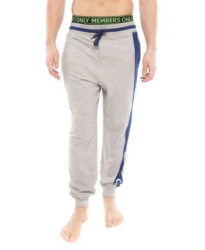 Shop Members Only Men's Jogger Lounge Pant In Gray/blue
