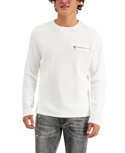 Shop Inc International Concepts Men's Ottoman Ribbed T-shirt, Created For Macy's In White Pure