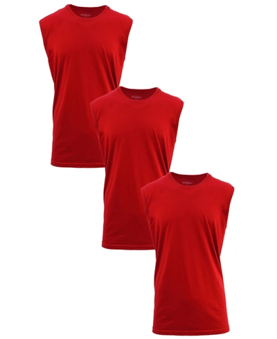 Shop Galaxy By Harvic Men's Muscle Tank Top, Pack Of 3 In Red X