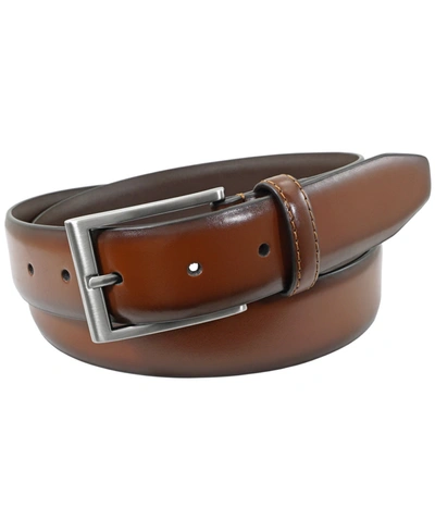 Shop Florsheim Men's Carmine Leather Belt In Honey Brown