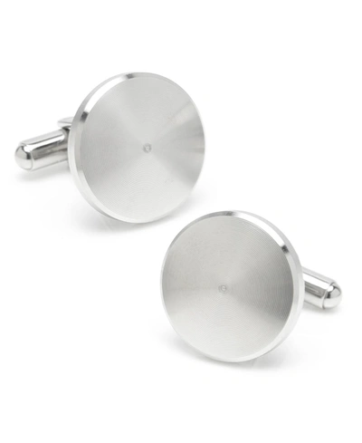 Shop Ox & Bull Trading Co. Ox Bull & Trading Co Brushed Radial Cufflinks In Silver