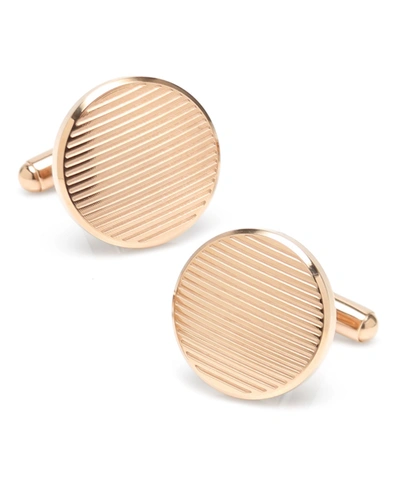 Shop Ox & Bull Trading Co. Ox Bull & Trading Co Rose Line Cufflinks In Gold
