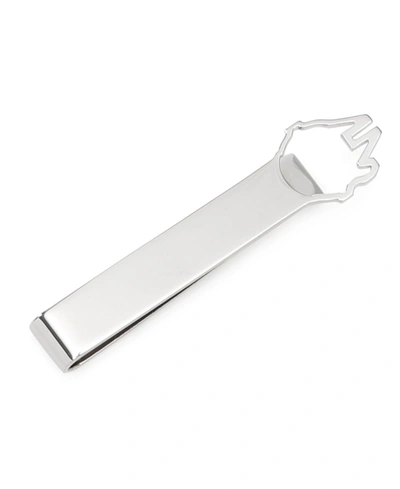 Shop Star Wars Millennium Falcon Sterling Cutout Tie Bar In Silver