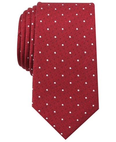 Shop Bar Iii Men's Frye Dot Skinny Tie, Created For Macy's In Red