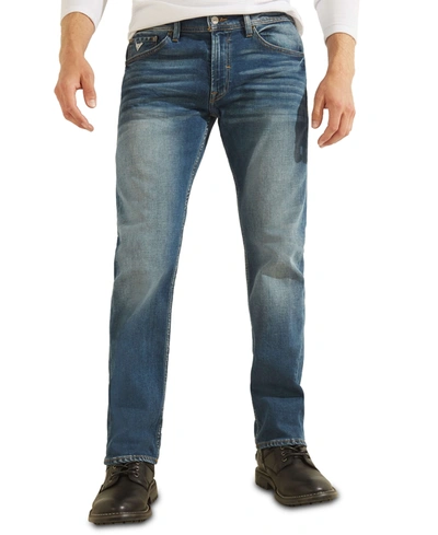 Shop Guess Men's Regular Straight Jeans In Blue Denim