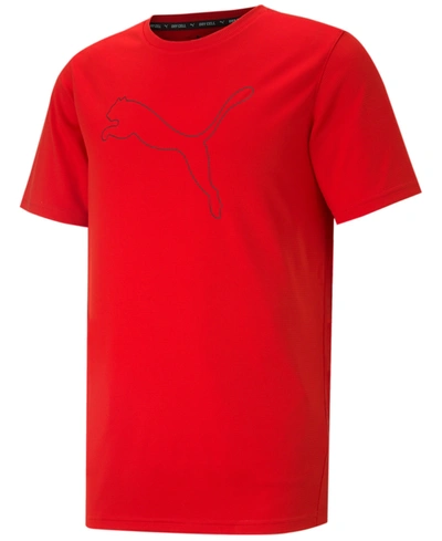 Shop Puma Men's Big & Tall Performance Cat T-shirt In Red