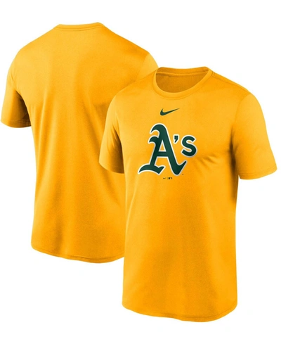 Shop Nike Men's Gold Oakland Athletics Large Logo Legend Performance T-shirt