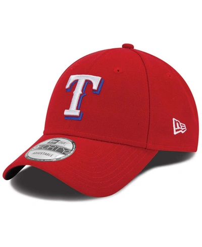 Shop New Era Men's Red Texas Rangers League 9forty Adjustable Hat In Black