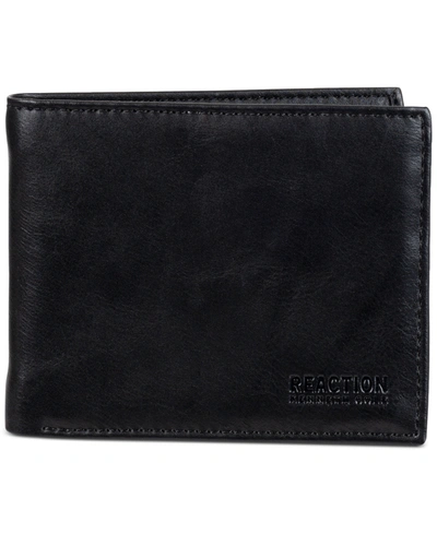 Shop Kenneth Cole Reaction Men's Technicole Stretch Slimfold Wallet In Black