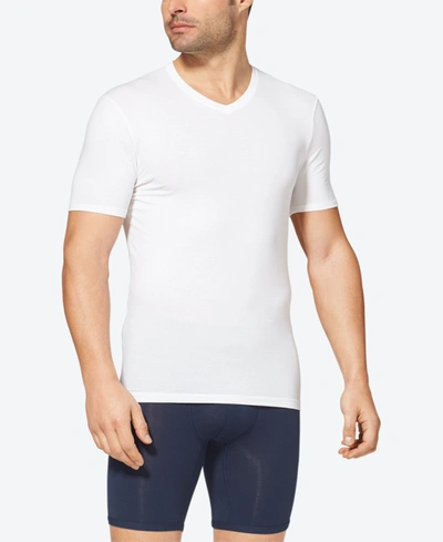 Shop Tommy John Cool Cotton High V Neck Undershirt In White