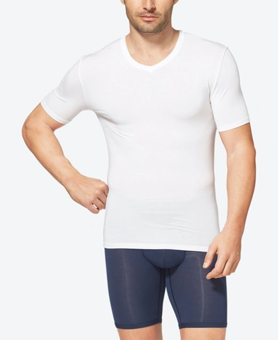 Shop Tommy John Men's Second Skin High V Neck Undershirt In White
