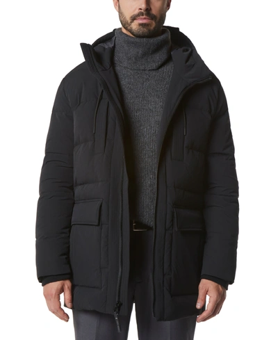Shop Marc New York Men's Silverton Crinkle Down Parka With Top Stitching In Black