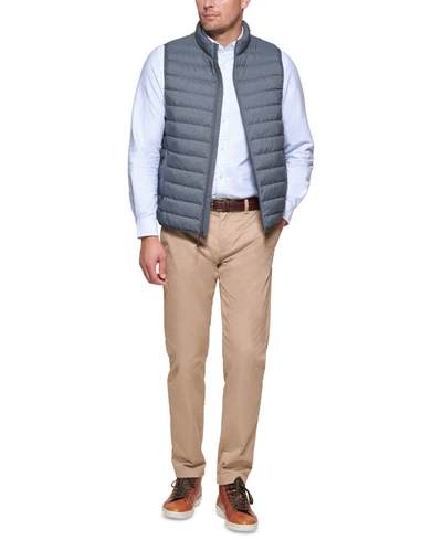 Shop Club Room Men's Down Packable Vest, Created For Macy's In Heather Char