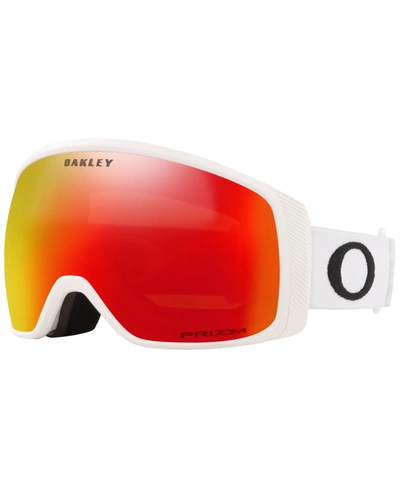 Shop Oakley Men's Flight Tracker Xm Snow Goggle, Oo7105 In White