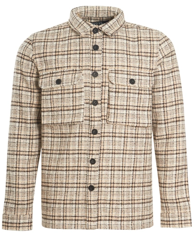 Shop Native Youth Men's Check Over-shirt In Beige