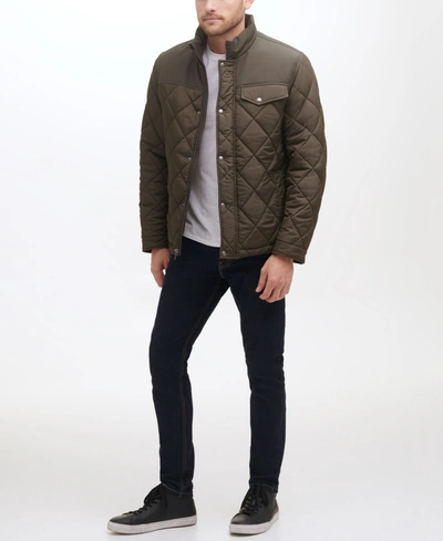 Cole haan olive quilted coat cheap