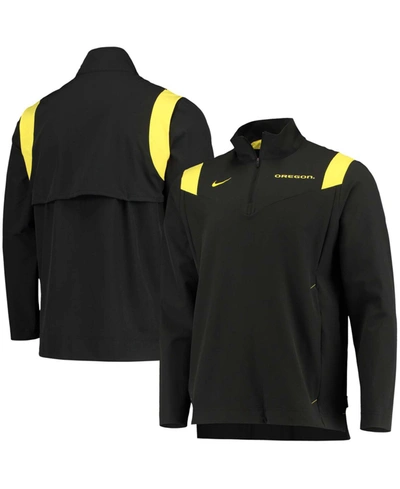 Shop Nike Men's Black Oregon Ducks Coach Half-zip Jacket
