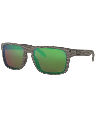 Shop Oakley Polarized Sunglasses, Oo9102 55 Holbrook In Woodgrain/prizm Shallow Ho Polarized