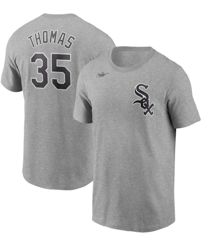 Shop Nike Men's Frank Thomas Gray Chicago White Sox Cooperstown Collection Name And Number T-shirt