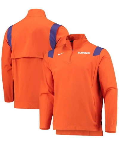 Shop Nike Men's Orange Clemson Tigers Coach Half-zip Jacket